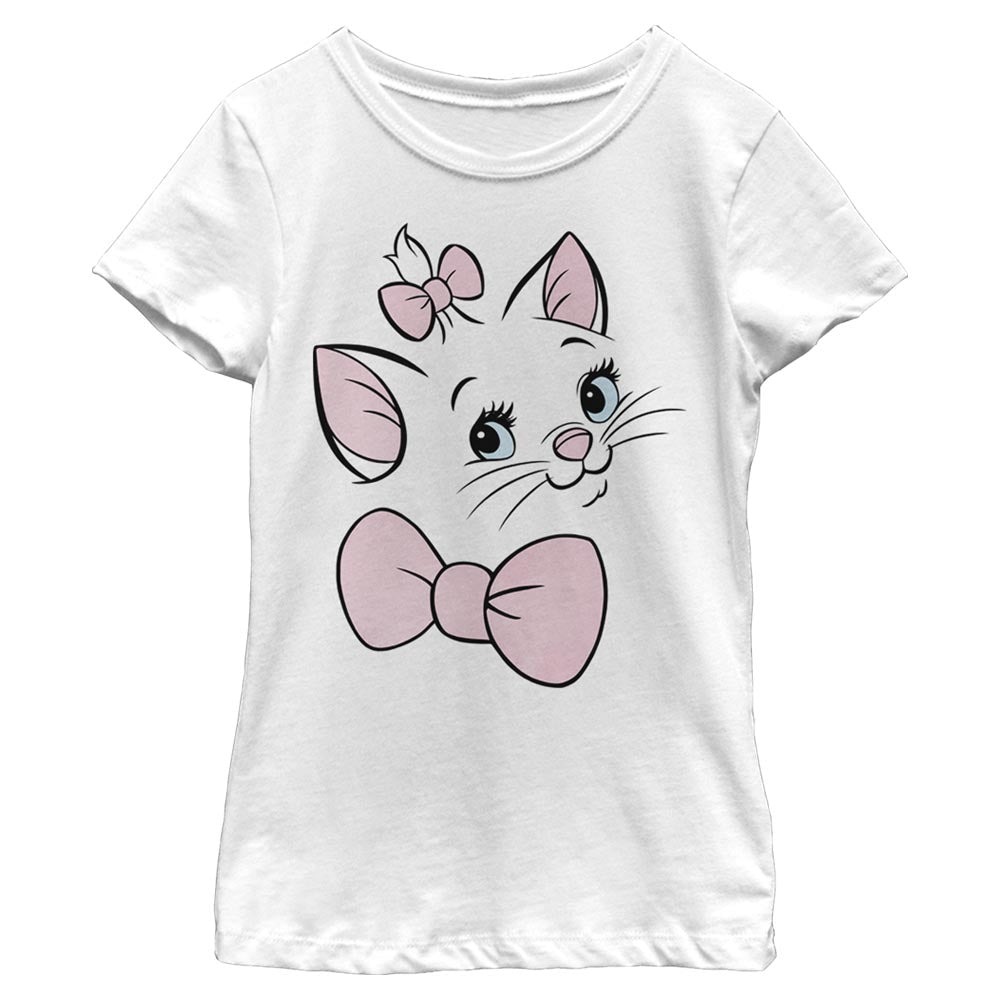Girl's Disney Marie Big Kitten Face T-Shirt