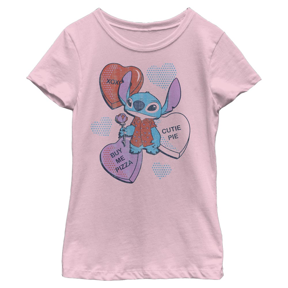 Girl's Disney Valentine Heart Stitch T-Shirt