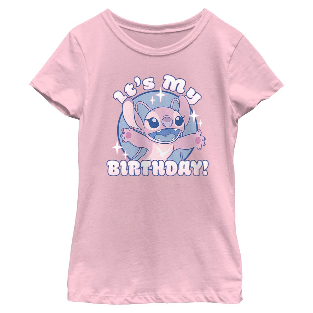 Girl's Disney Angel Birthday Stitch T-Shirt