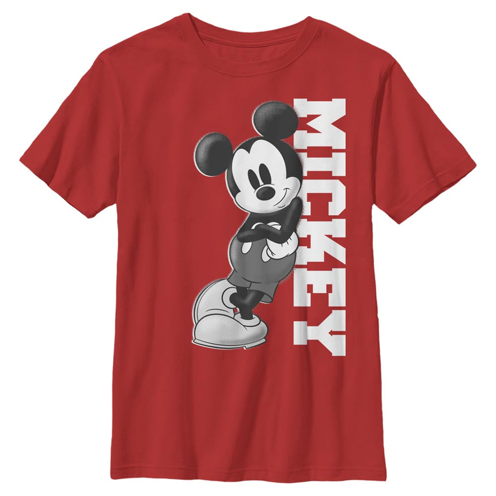 Boy's Disney Mickey Mouse Retro Leaning T-Shirt