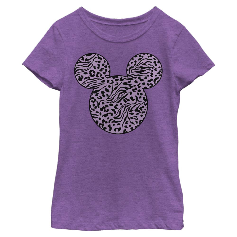 Girl's Disney Mickey Mouse Zebra Cheetah Print Fill T-Shirt
