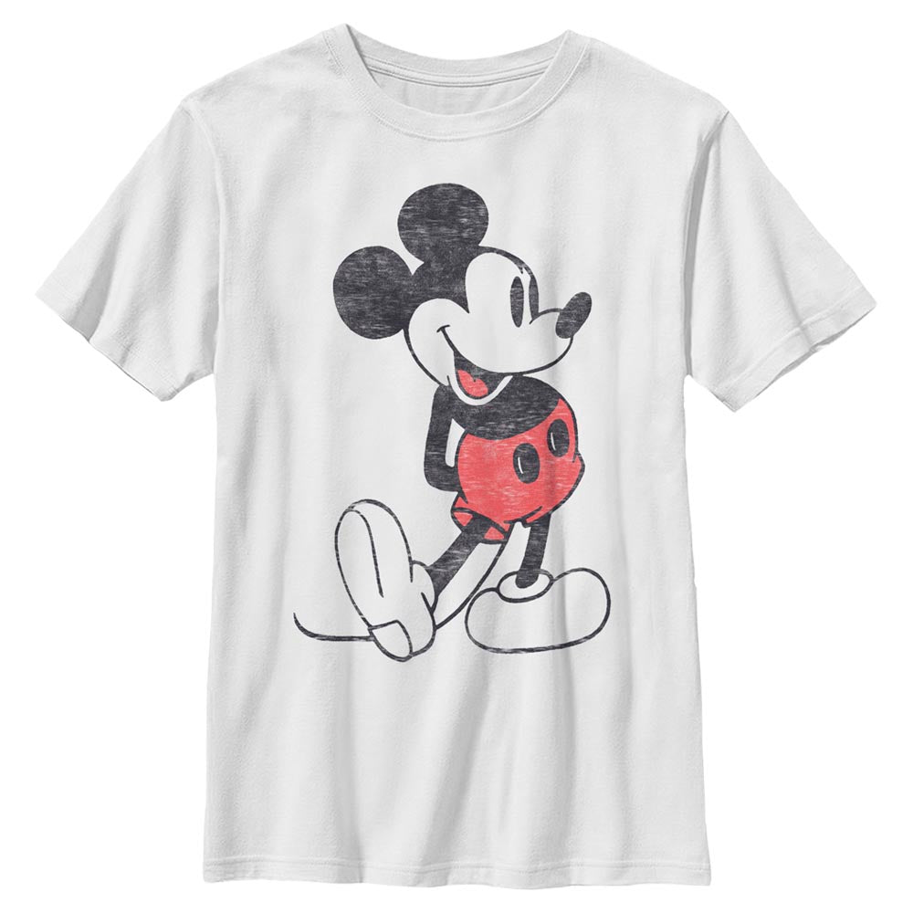 Boy's Disney Mickey Mouse Pose Distressed T-Shirt