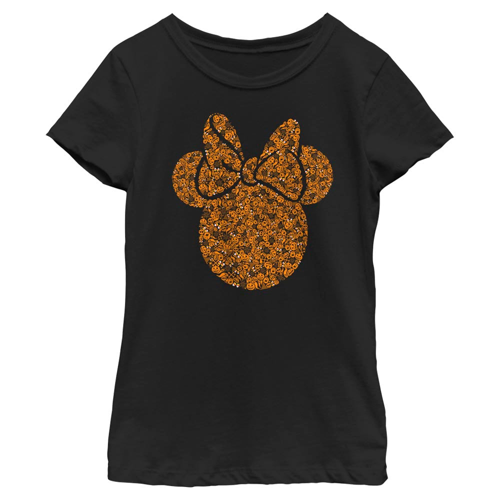 Girl's Disney Halloween Minnie Mouse Silhouette Filled  T-Shirt