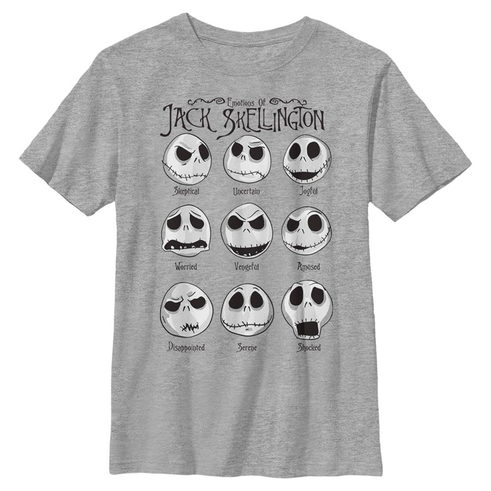Boy's Disney Jack Skellington Emotions Emojis T-Shirt
