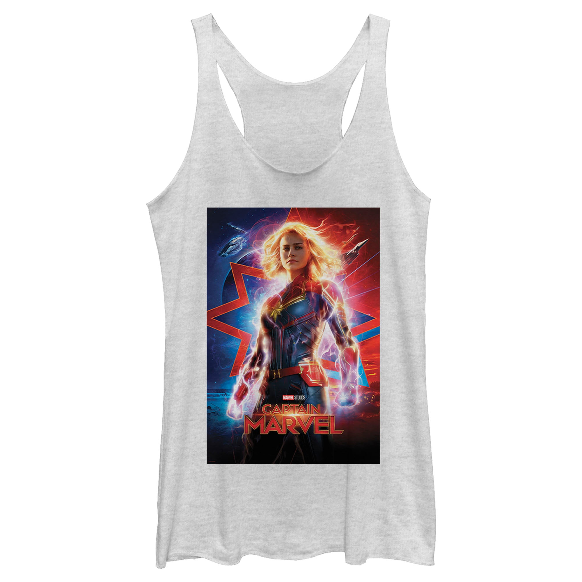 Junior's Marvel Captain Marvel Poster Tank Top