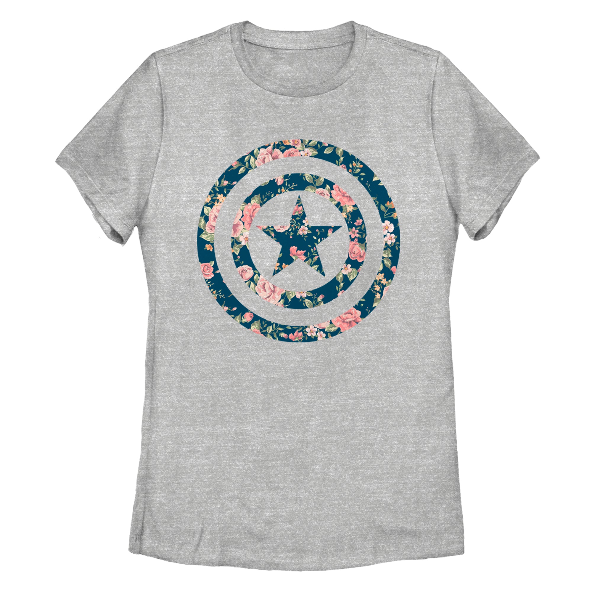 Women's Marvel Captain America Floral T-Shirt