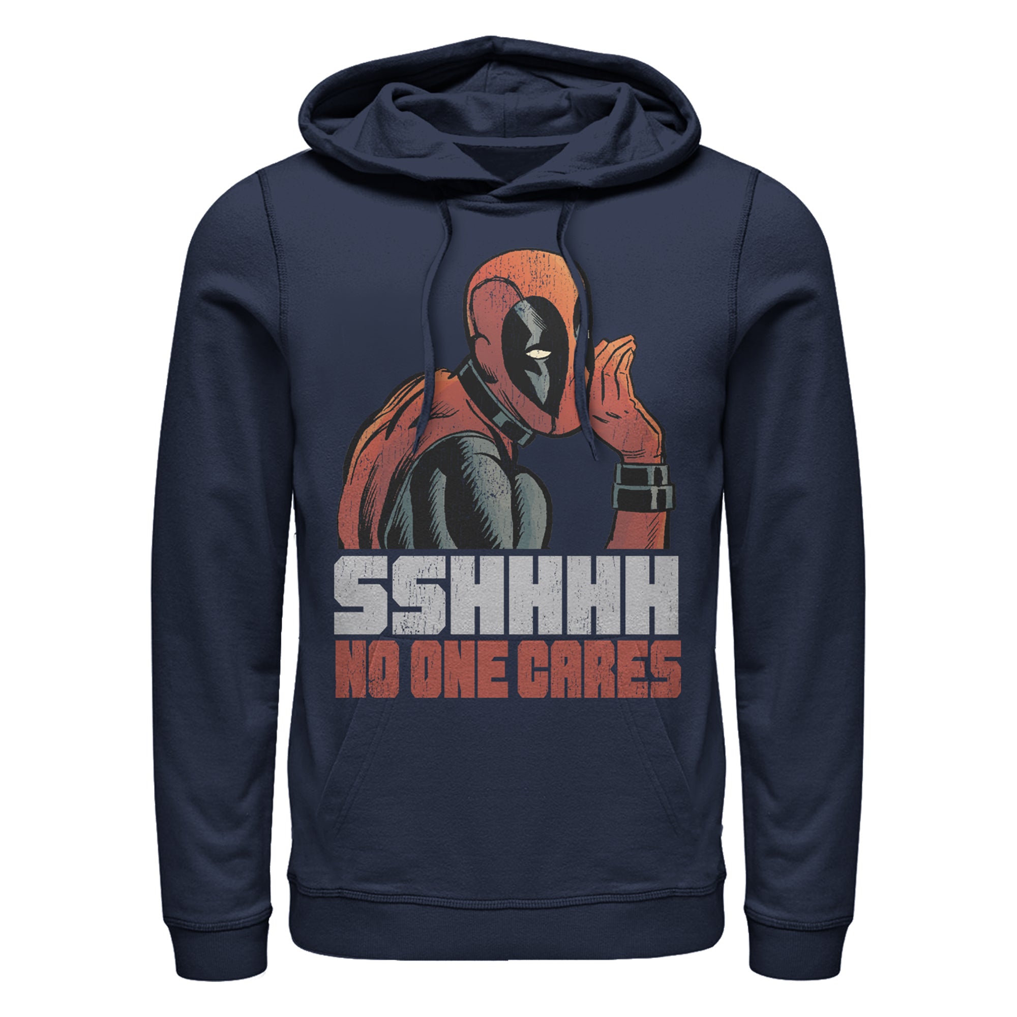 Men's Marvel Deadpool No One Cares Lightweight Hoodie