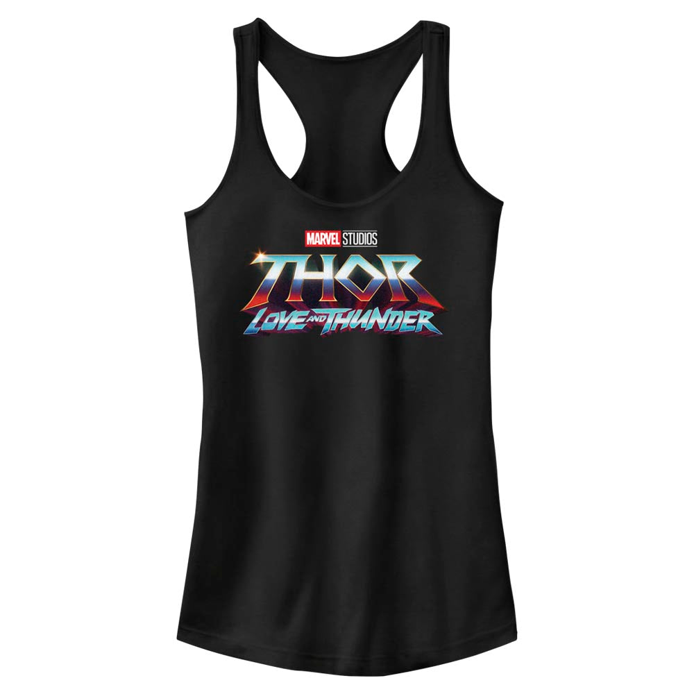 Junior's Marvel Thor Thunder Logo Tank Top