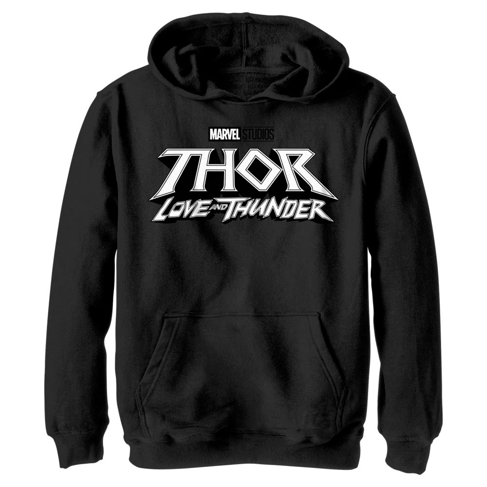 Boy's Marvel Thor White Logo Lightweight Hoodie