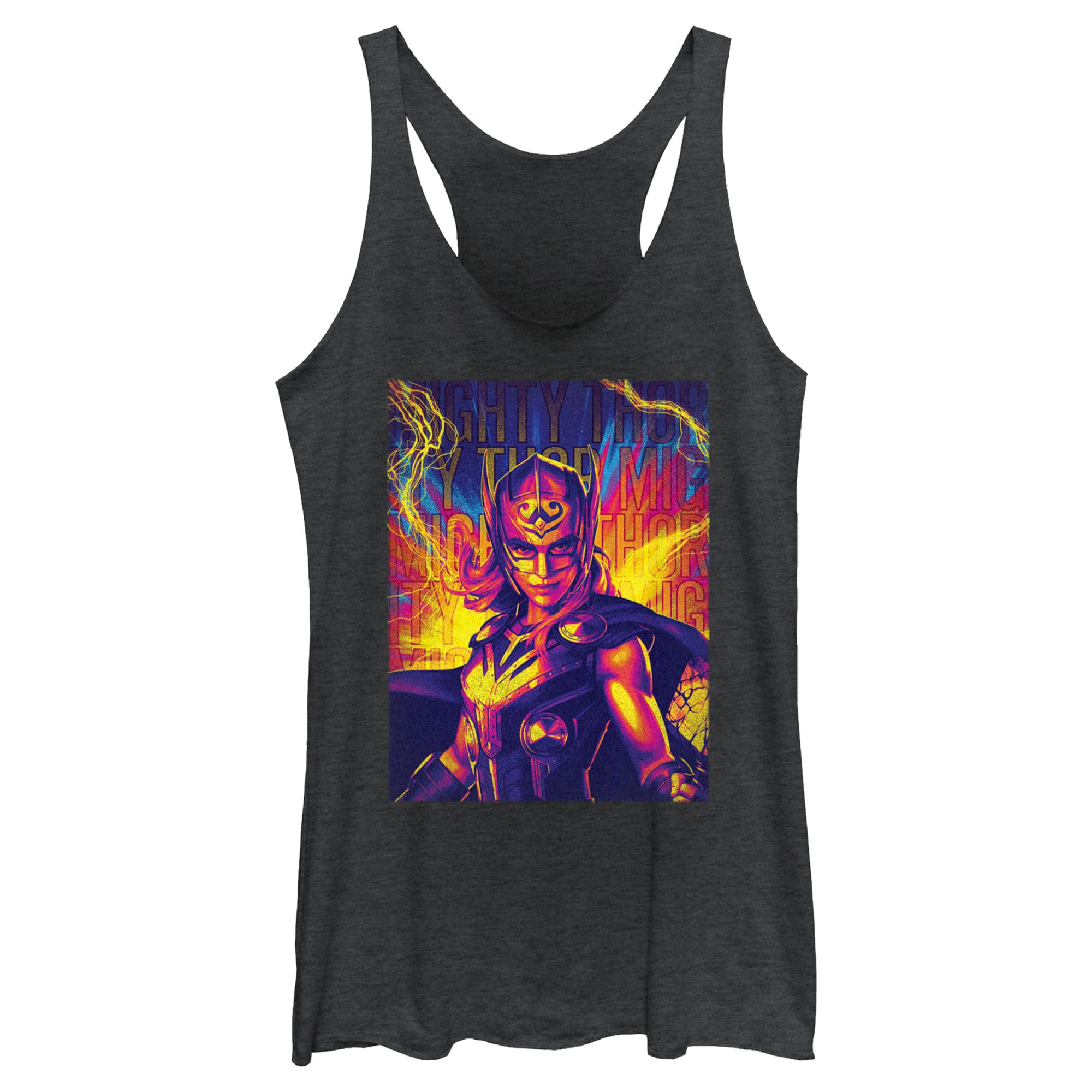 Junior's Marvel Mighty Hero Lightning THOR DR. JANE FOSTER Tank Top