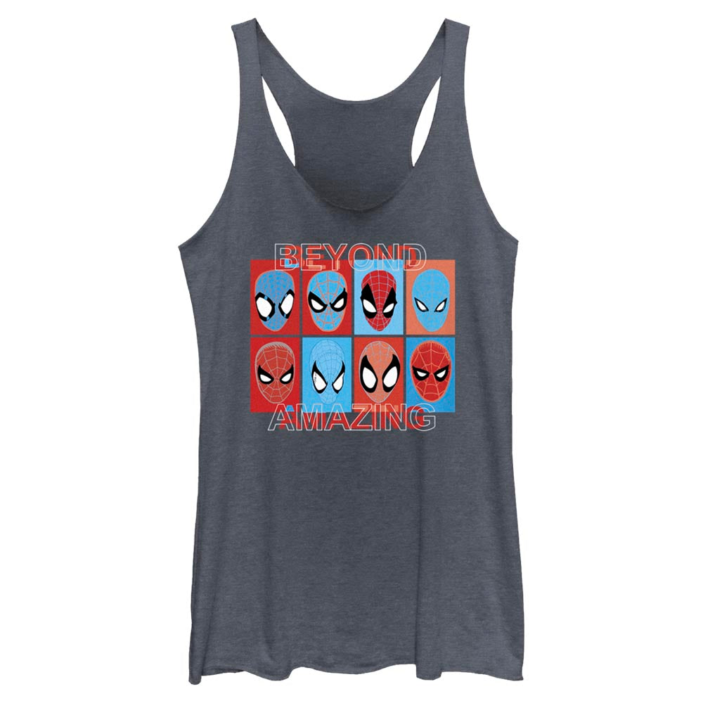 Junior's Marvel SPIDER-MAN SQUARES BEYOND Tank Top