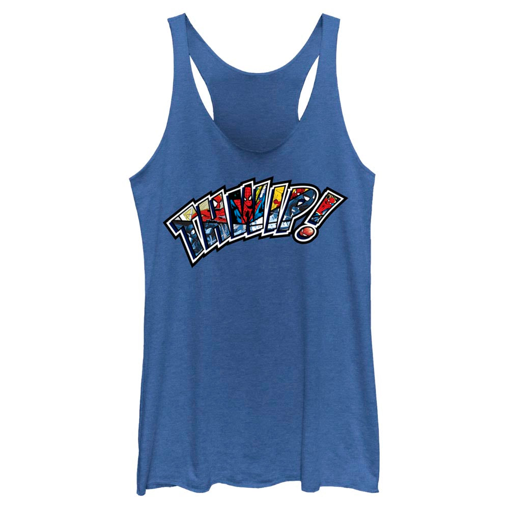 Junior's Marvel THWIP SPIDER-MAN PANELS Tank Top