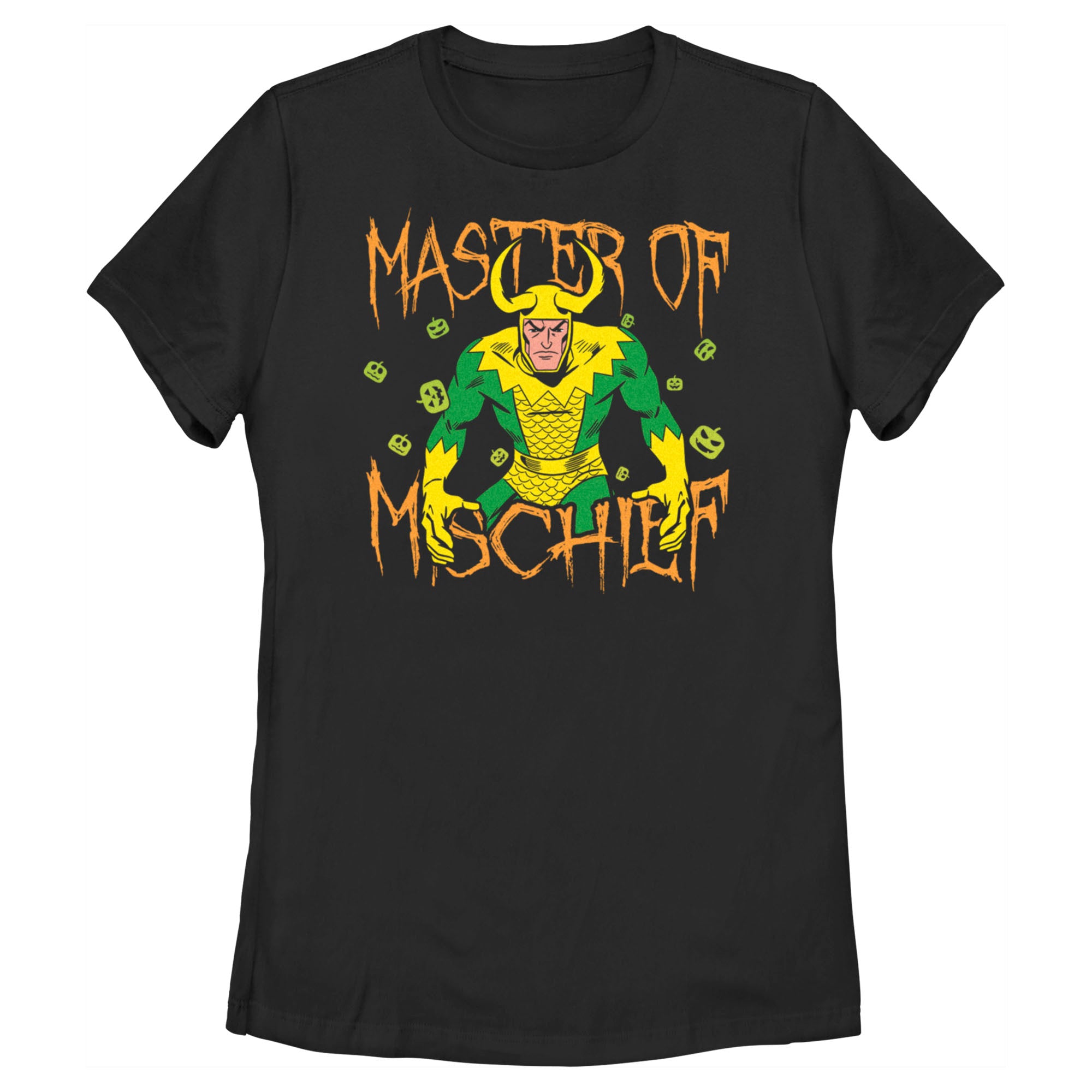 Women's Marvel Loki Master Of Mischief Glow T-Shirt