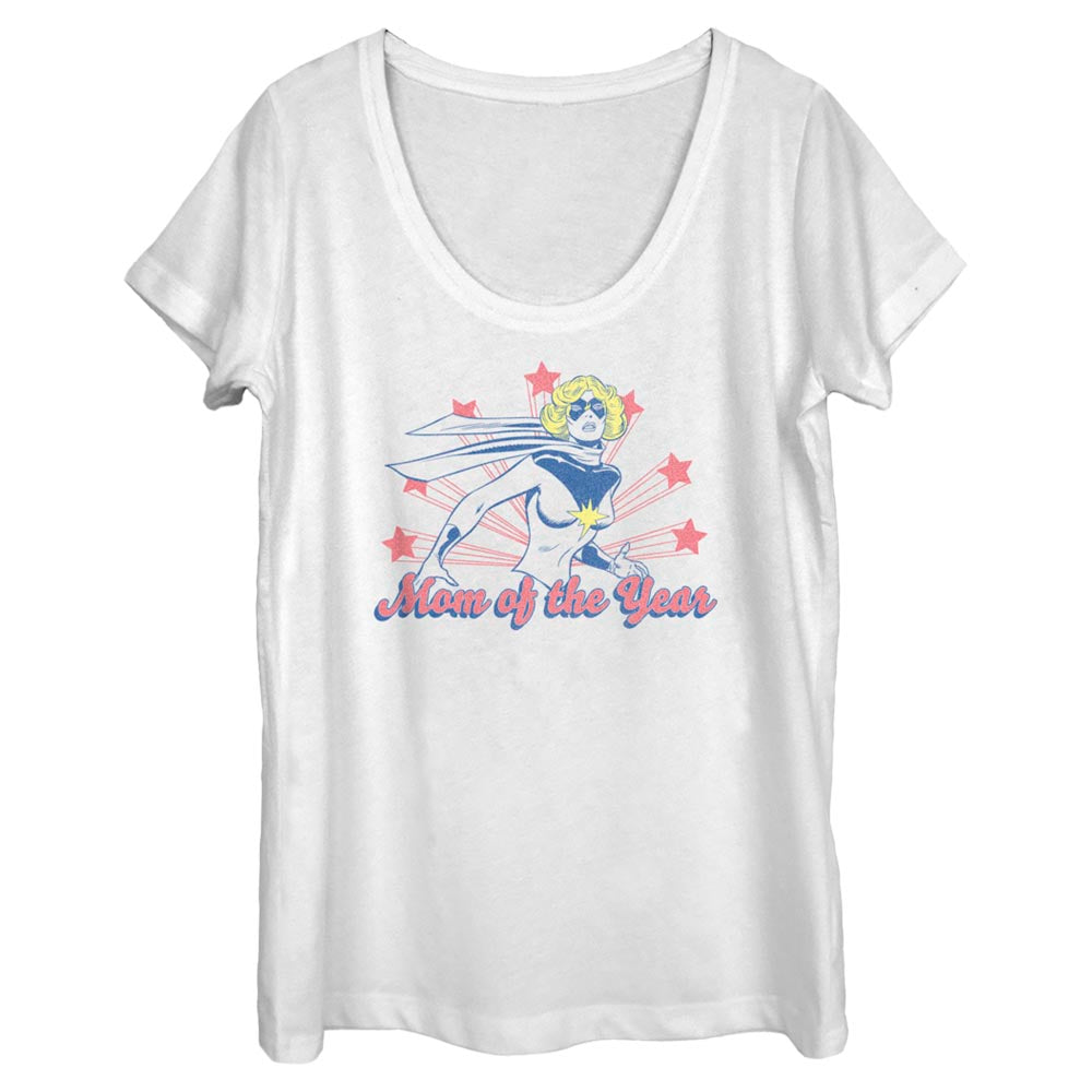 Women's Captain Marvel Mom of the Year Scoop Neck T-Shirt