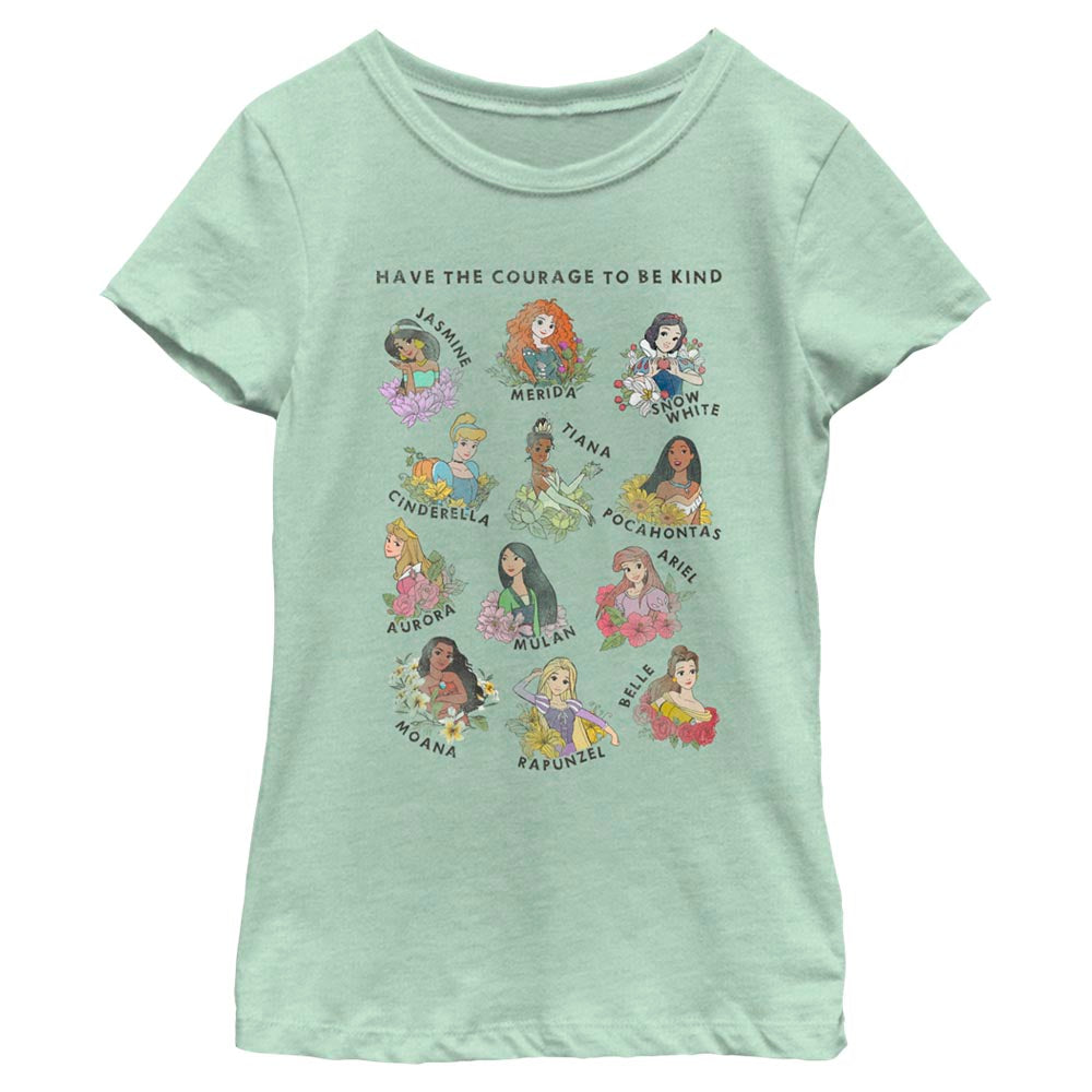 Girl's Disney Princesses Handdrawn Textbook T-Shirt