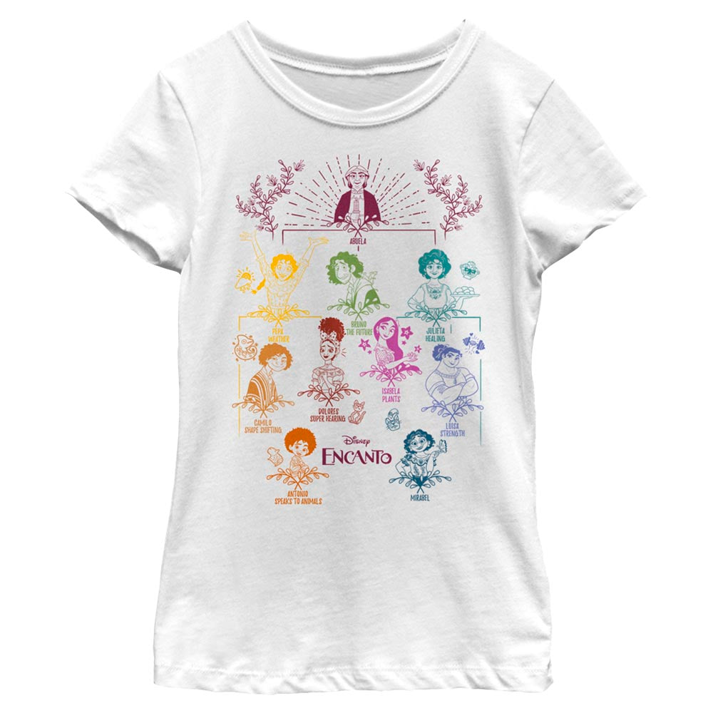 Girl's Disney Doodle Family Tree Encanto T-Shirt
