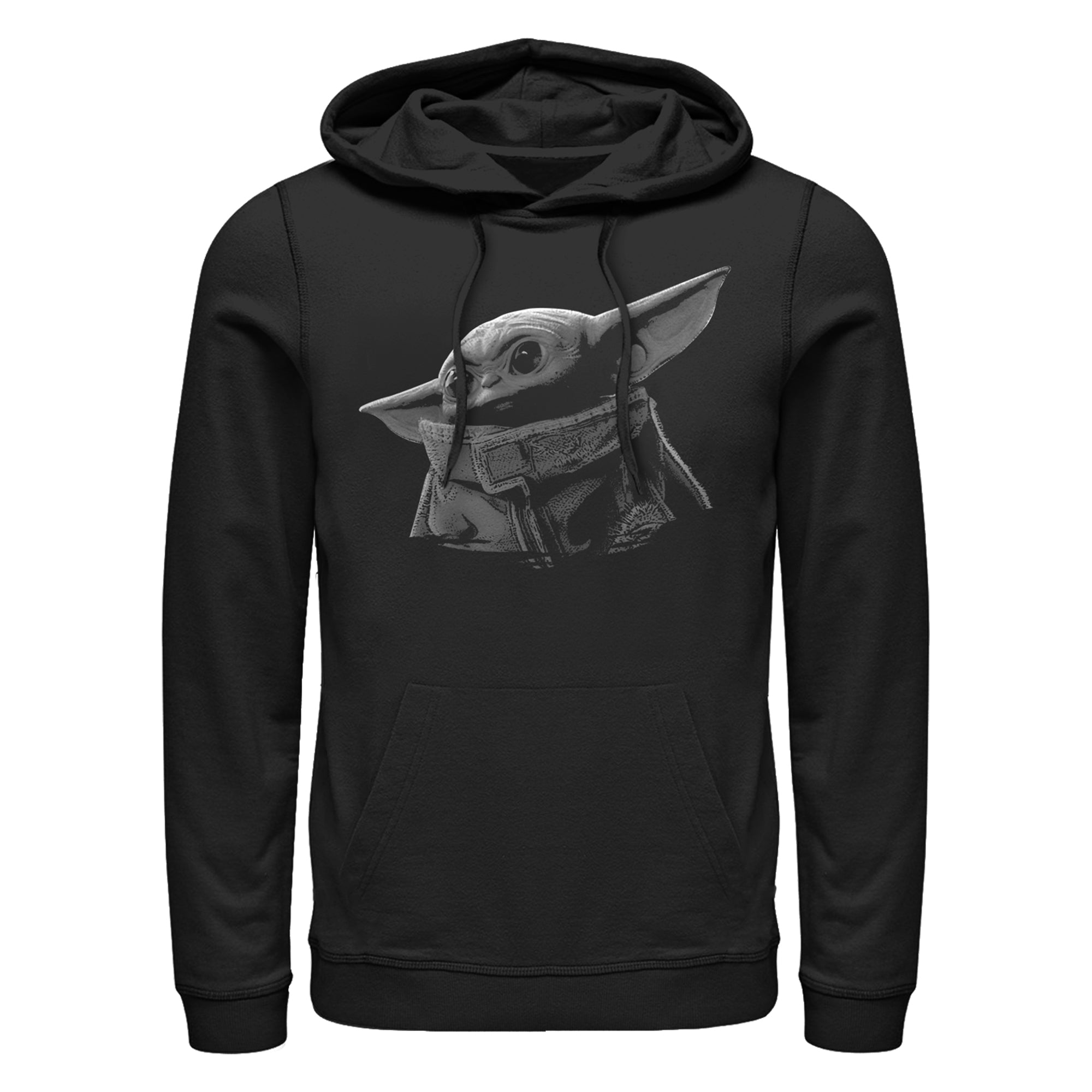 Men's Star Wars Grogu Green Grey Lightweight Hoodie
